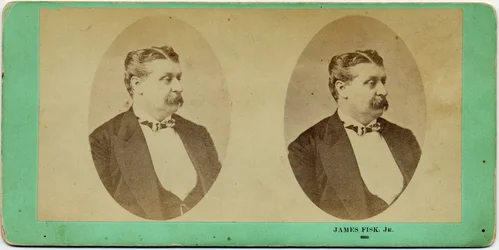 James Fisk (1834-72), amerikanischer Finanzier (Stereofoto)